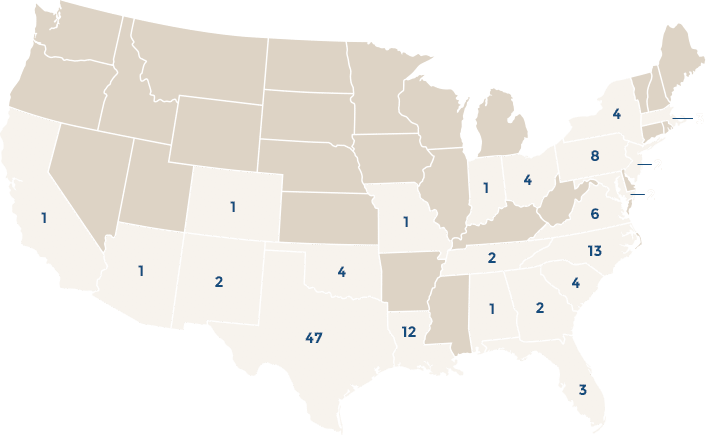 Number of advisors per state