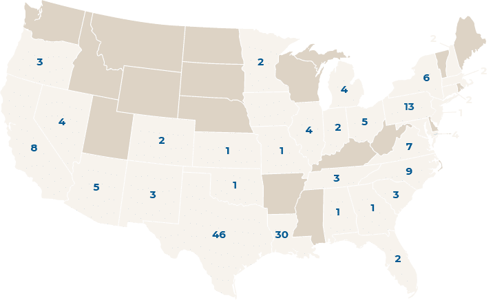 Number of advisors per state